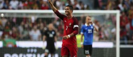 Cristiano Ronaldo, "dubla" pentru Portugalia in amicalul cu Estonia (7-0)